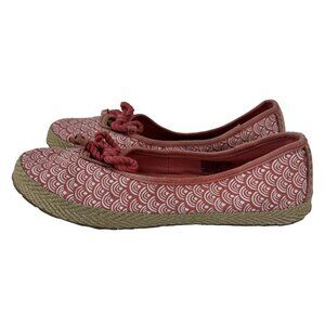 UGG Espadrille Flat Womens Size 7.5 Coral Ronna ScallopSlip On Ballerina Shoes